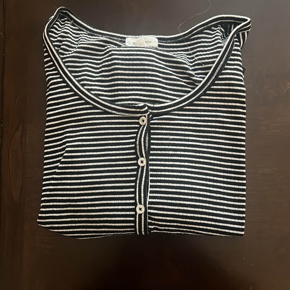 black and white striped shirt